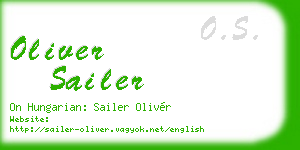 oliver sailer business card